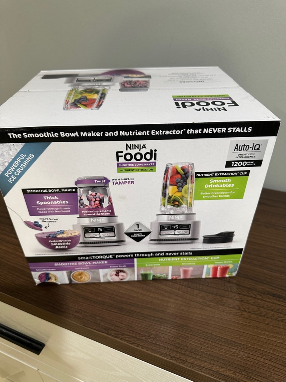 Ninja Foodi Smoothie Bowl Maker - Silver with Purple Accents
